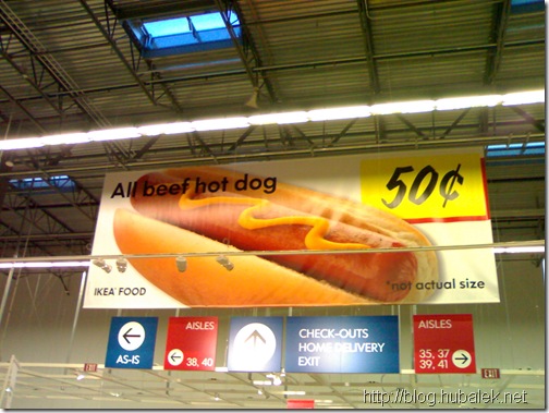 IKEA Portland, OR - Hot dog - not actual size...